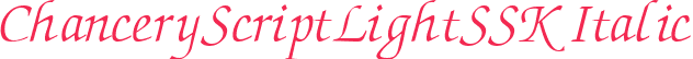 ChanceryScriptLightSSK Italic